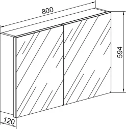 VCM Badspiegel »Spiegelschrank Spiegel Badezimmer Badinos 60x80 cm«