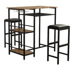 VCM Bartisch »3 tlg. Set Bartisch Bistrotisch Barhocker Kolari« 3 Stk. tlg.