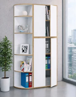 VCM Bücherregal »Elegantes Holzregal Eckregal Regal Salia 5fach« 1 Stk. tlg.