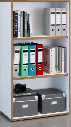 VCM Bücherregal »Holz Büro Regal Bücher Ordner Aktenregal Salia 3f« 1 Stk. tlg.