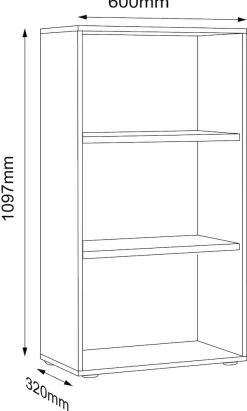 VCM Bücherregal »Holz Büro Regal Bücher Ordner Aktenregal Salia 3f« 1 Stk. tlg.