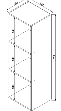 VCM Bücherregal »Holz Büro Regal Bücher Ordner Aktenregal Offas 3f« 1 Stk. tlg.