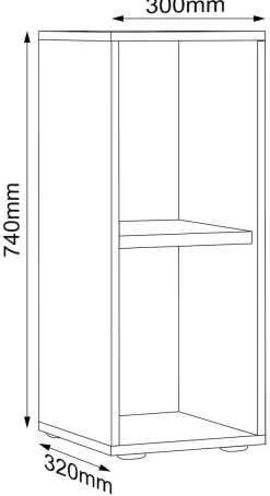 VCM Bücherregal »Holz Büro Regal Bücher Ordner Aktenregal Salia 2f« 1 Stk. tlg.