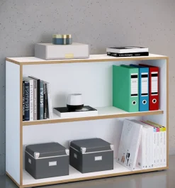 VCM Bücherregal »Holz Büro Regal Bücher Ordner Aktenregal Salia 2f« 1 Stk. tlg.