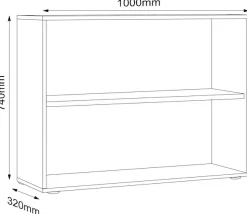 VCM Bücherregal »Holz Büro Regal Bücher Ordner Aktenregal Salia 2f« 1 Stk. tlg.