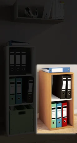 VCM Bücherregal »Holz Büro Regal Bücher Ordner Aktenregal Lona l 2f« 1 Stk. tlg.