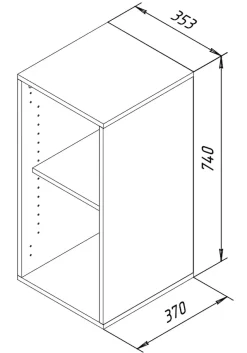 VCM Bücherregal »Holz Büro Regal Bücher Ordner Aktenregal Lona l 2f« 1 Stk. tlg.