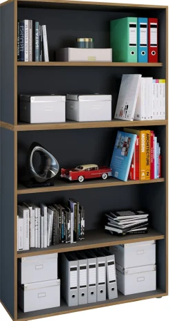 VCM Bücherregal »Holz Büro Regal Bücher Ordner Salia 5fach B. 100cm« 1 Stk. tlg.