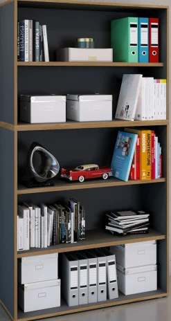 VCM Bücherregal »Holz Büro Regal Bücher Ordner Salia 5fach B. 100cm« 1 Stk. tlg.