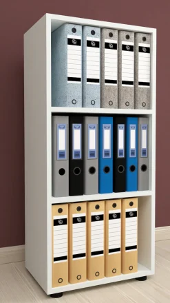 VCM Bücherregal »Holz Büro Regal Bücher Ordner Aktenregal Ulas 3f« 1 Stk. tlg.