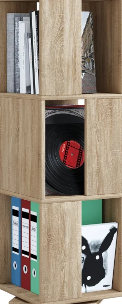 VCM Bücherregal »Holz Regal Büroregal Aktenregal drehbar Stifta XL« 1 Stk. tlg.