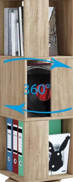 VCM Bücherregal »Holz Regal Büroregal Aktenregal drehbar Stifta XL« 1 Stk. tlg.