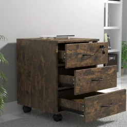 VCM Container »Holz Rollcontainer Büromöbel 3 Schubladen Baula L« 1 Stk. tlg.