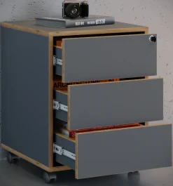 VCM Container »Holz Rollcontainer Bürocontainer Salia 3 Schublade« 1 Stk. tlg.