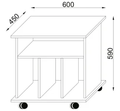 VCM Couchtisch »Holz Beistelltisch Couchtisch Rollen Tabina« 1 Stk. tlg.