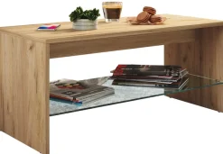 VCM Couchtisch »Holz Sofatisch Couchtisch Glas Wisal« 1 Stk. tlg.