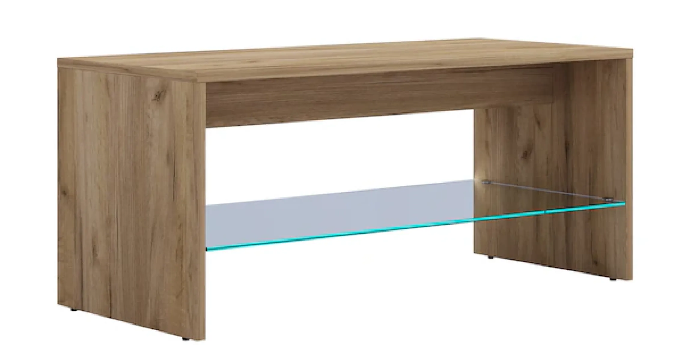 VCM Couchtisch »Holz Sofatisch Couchtisch Glas Wisal« 1 Stk. tlg.
