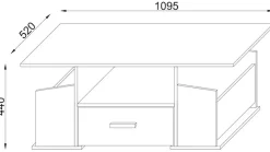 VCM Couchtisch »Holz Sofatisch Couchtisch Schublade Junata« 1 Stk. tlg.