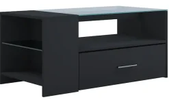 VCM Couchtisch »Holz Sofatisch Couchtisch Schublade Glas Tindala« 1 Stk. tlg.