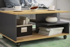 VCM Couchtisch »Holz Sofatisch Couchtisch Rollen rollbar Stango L« 1 Stk. tlg.