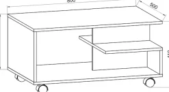 VCM Couchtisch »Holz Sofatisch Couchtisch Rollen rollbar Stango L« 1 Stk. tlg.