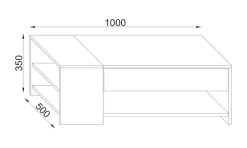 VCM Couchtisch »Holz Sofatisch Couchtisch Schublade Tindus« 1 Stk. tlg.