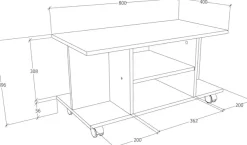 VCM Couchtisch »Holz Sofatisch Couchtisch Rollen Findula« 1 Stk. tlg.