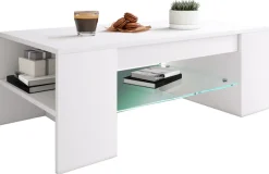 VCM Couchtisch »Holz Sofatisch Couchtisch Schublade Glas Tunas« 1 Stk. tlg.