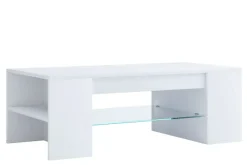 VCM Couchtisch »Holz Sofatisch Couchtisch Schublade Glas Tunas« 1 Stk. tlg.