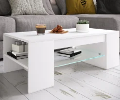 VCM Couchtisch »Holz Sofatisch Couchtisch Schublade Glas Tunas« 1 Stk. tlg.