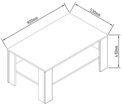 VCM Couchtisch »Holz Sofatisch Couchtisch Beistelltisch Rolas« 1 Stk. tlg.