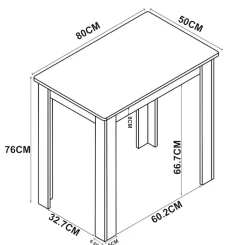 VCM Esstisch »Holz Esstisch Küchentisch Esal 80 x 50 cm« 1 Stk. tlg.
