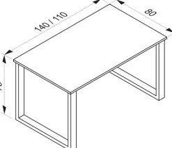 VCM Esstisch »Premium Esstisch Küchentisch Xona X 140x80« 1 Stk. tlg.