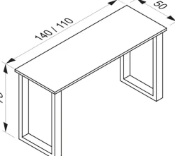 VCM Esstisch »Premium Holz Esstisch Küchentisch Xona U 140x50« 1 Stk. tlg.