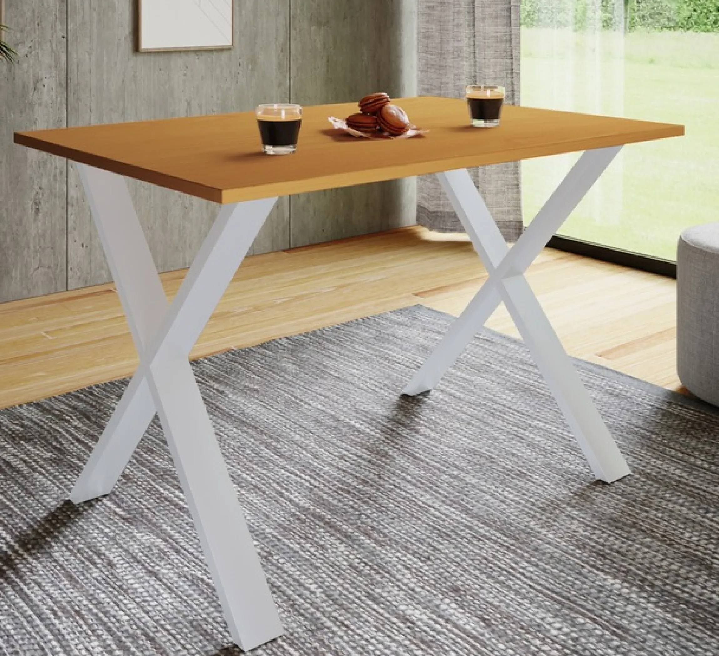 VCM Esstisch »Premium Holz Esstisch Küchentisch Xona X 110x80« 1 Stk. tlg.