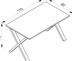 VCM Esstisch »Premium Holz Esstisch Küchentisch Xona X 110x80« 1 Stk. tlg.
