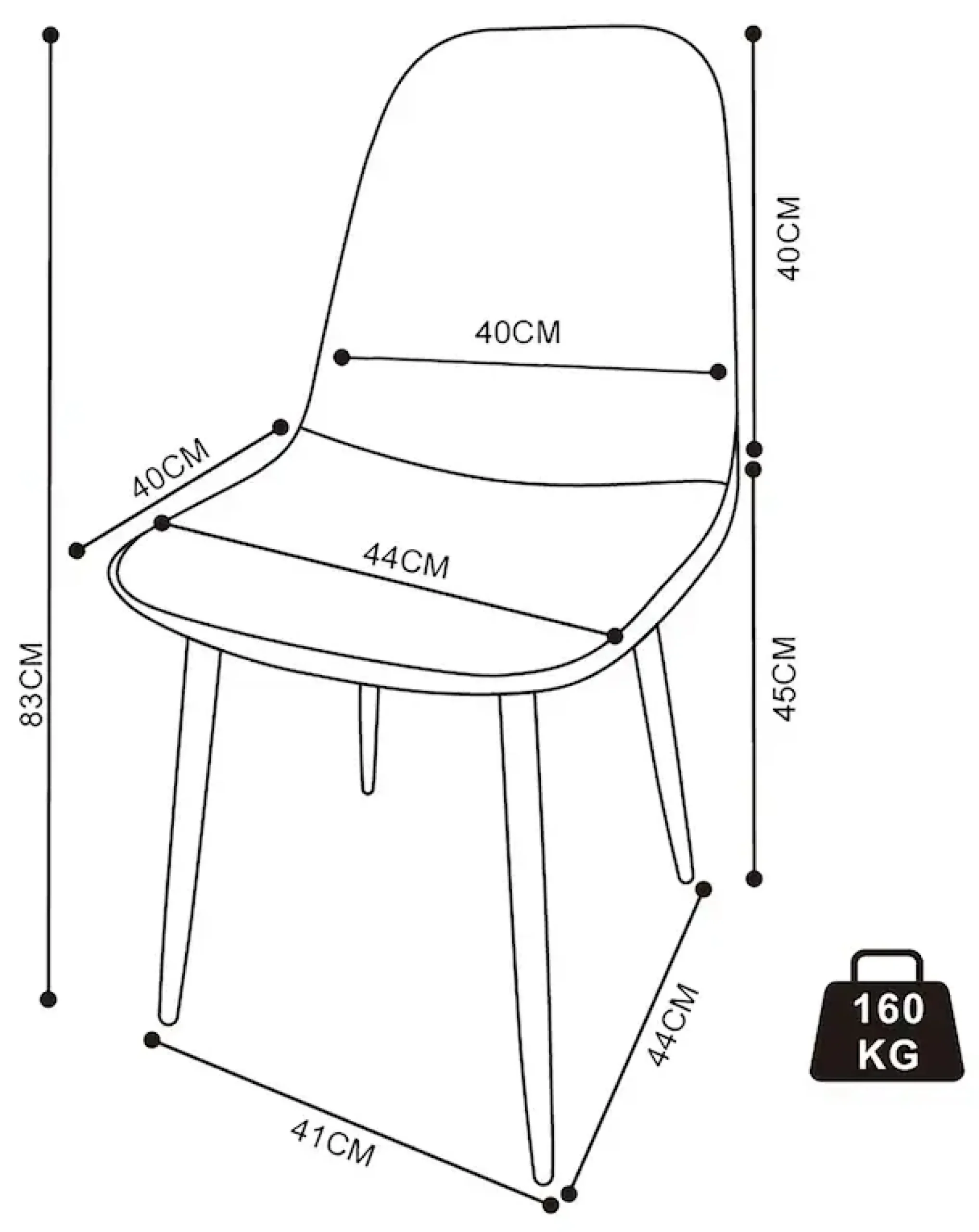 VCM Esszimmerstuhl »2er Esszimmerstühle Küchenstühle Rückenlehne Fiolo« () 2 Stk.