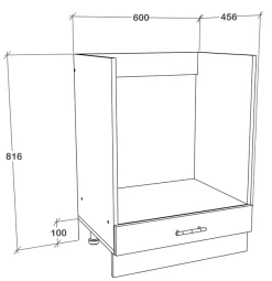 VCM Herdumbauschrank »Ofenschrank Breite 60 cm Herdschrank Küche Esilo F« 1 Stk. tlg.