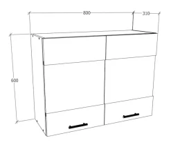 VCM Hängeschrank »Küchenschrank B. 80 cm Hängeschrank Küche Esilo« 1 Stk. tlg.