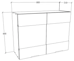 VCM Hängeschrank »Küchenschrank B. 80 cm Hängeschrank Küche Fasola« 1 Stk. tlg.