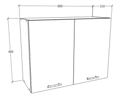 VCM Hängeschrank »Küchenschrank B. 80 cm Hängeschrank Küche Esilo« 1 Stk. tlg.