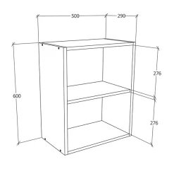 VCM Hängeschrank »Küchenschrank B. 50 cm Hängeschrank Küche Esilo« 1 Stk. tlg.