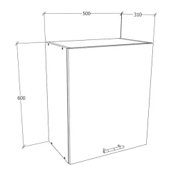 VCM Hängeschrank »Küchenschrank B. 50 cm Hängeschrank Küche Esilo« 1 Stk. tlg.