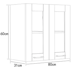 VCM Hängeschrank »Küchenschrank B. 80 cm Hängeschrank Küche Colura« 1 Stk. tlg.