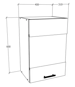 VCM Hängeschrank »Küchenschrank B. 40 cm Hängeschrank Küche Esilo« 1 Stk. tlg.