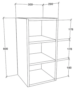 VCM Hängeschrank »Wandregal B. 30 cm Hängeschrank Küche Esilo« 1 Stk. tlg.