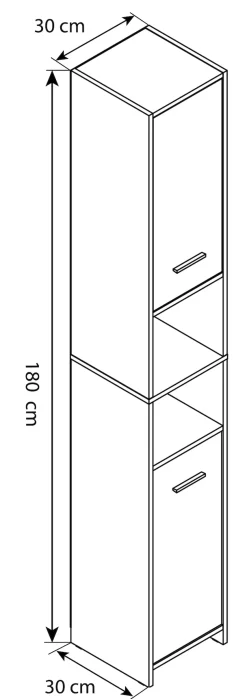 VCM Hochschrank »Holz Badmöbel Bad Hochschrank Badschrank Zalo« 1 Stk. tlg.
