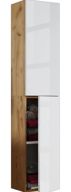 VCM Hochschrank »Holz Badmöbel Bad Hochschrank Badschrank Lendas« 1 Stk. tlg.