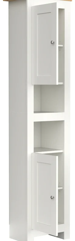 VCM Hochschrank »Holz Badmöbel Badschrank Hochschrank Regal Balusa« 1 Stk. tlg.