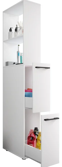 VCM Hochschrank »Holz Badmöbel Nischenschrank Schublade Sadilo XL« 1 Stk. tlg.